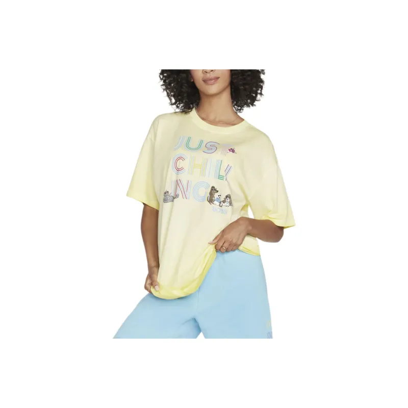 Skechers x Bob Drop Shoulder Sleeve T-Shirt Women's Yellow-0