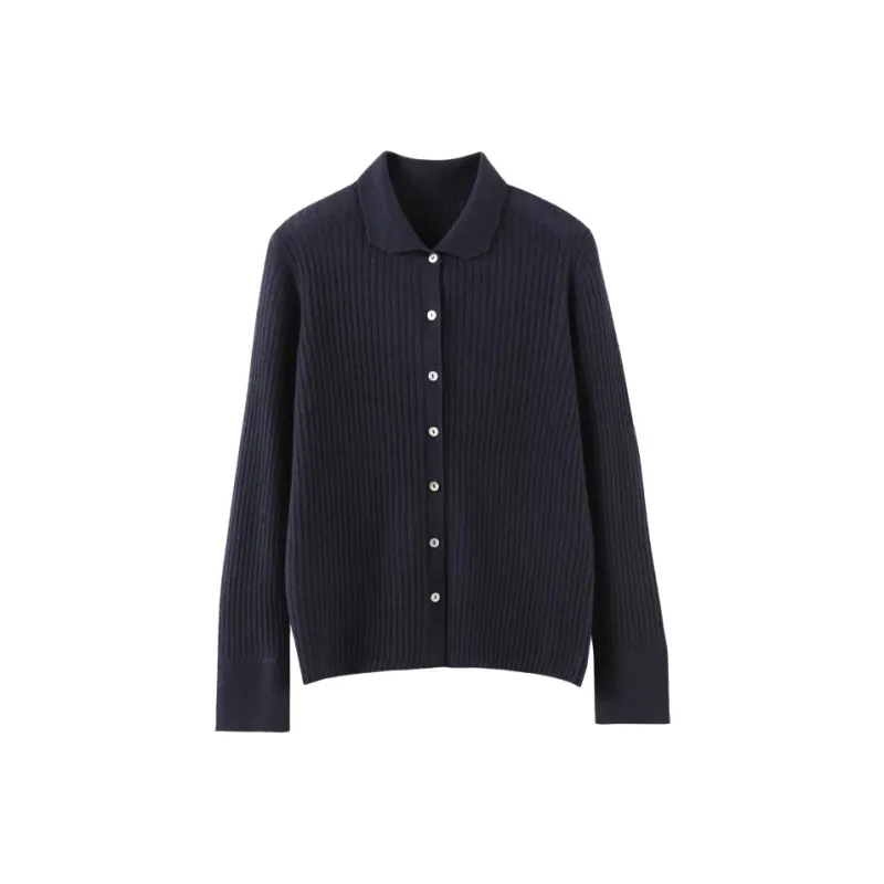 MAIGRE SIMHAT Cashmere Sweater Women's Navy Blue-0
