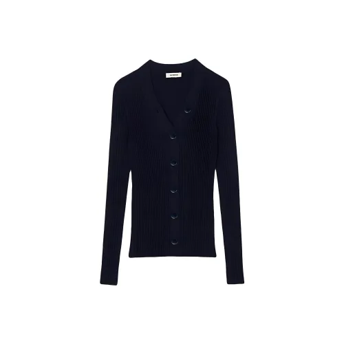 Sandro V neck Ribbed Cardigan