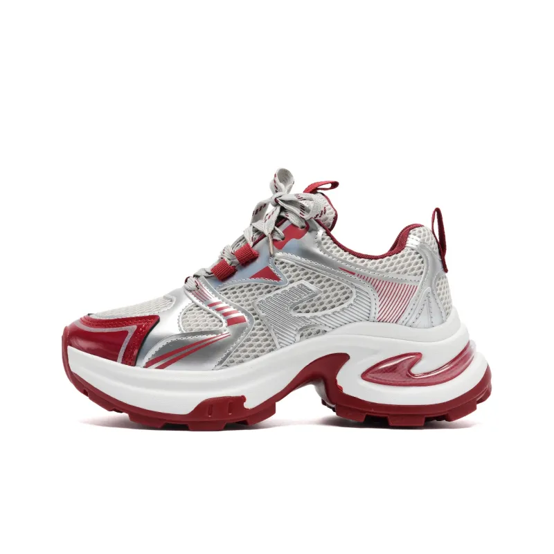 Circle Small Cushioning, Slip Resistant, Breathable, Supportive, Lightweight Low Top Chunky Sneakers Women's-8