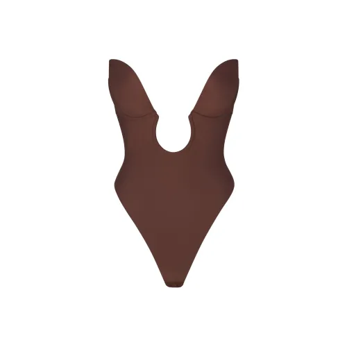 SKIMS DEEP PLUNGE SHAPEWEAR BODYSUIT Bodysuits Women's COCOA/Cocoa