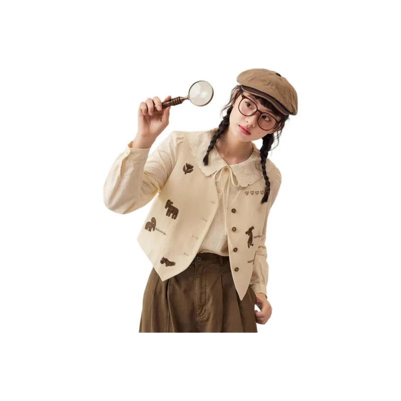 ZIHAN Shirts Women's Beige Gold-0