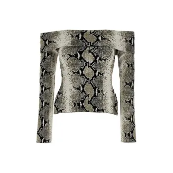 KHAITE Snakeskin print Off shoulder Top