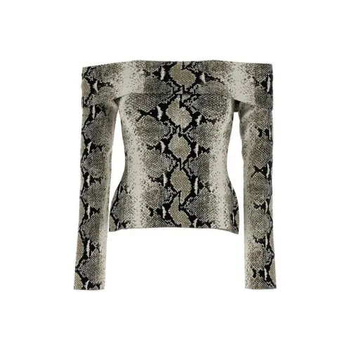 KHAITE Snakeskin print Off shoulder Top