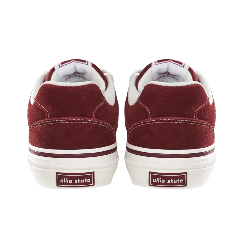 Ollieskate Abrasion Resistant Balance Low Top Skateboard Shoes Unisex Burgundy-4