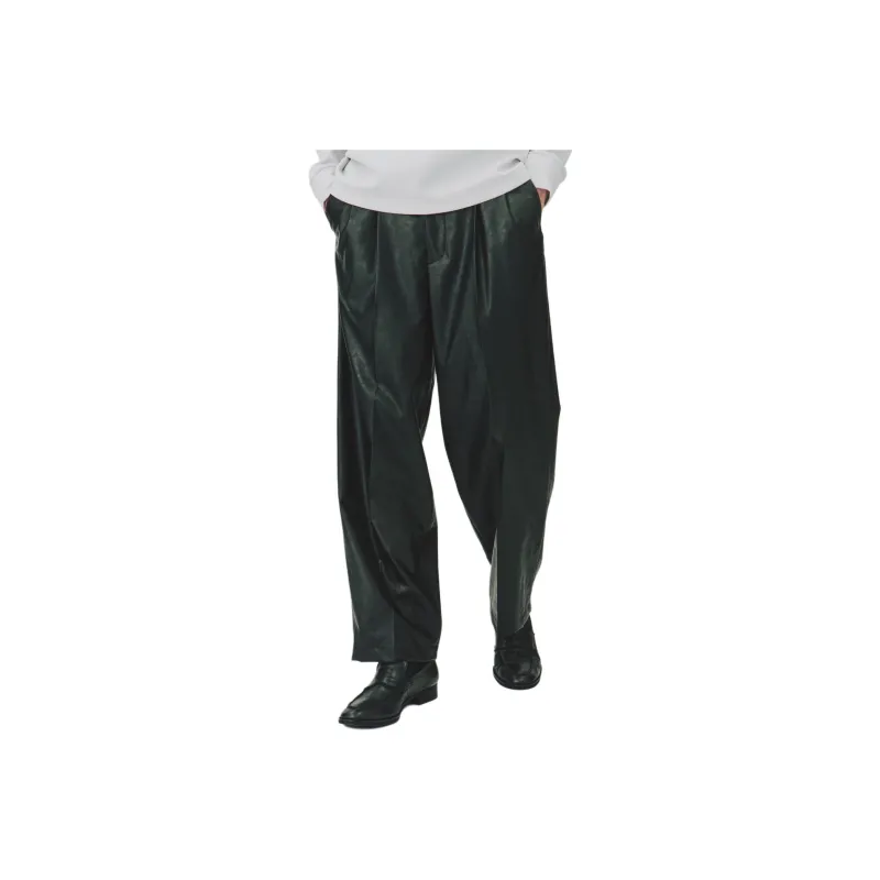 UNITED TOKYO SS25 Leather Pants Men's Black-0