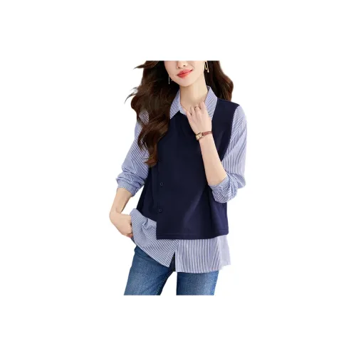 Oudifu Knitwear Women's Navy Blue