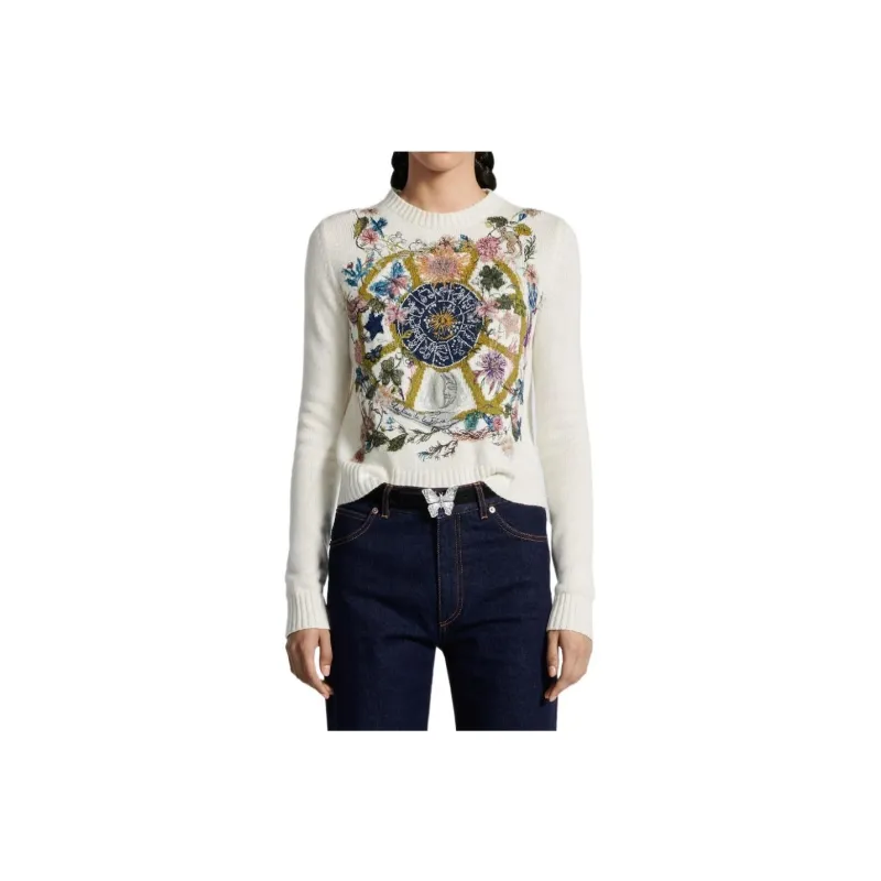 DIOR Cashmere Sweater Women's White-0