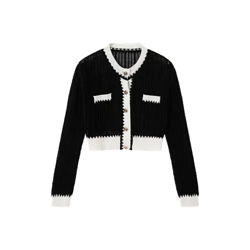 Qiu Meatyao Knitwear Women's Black And White Piano Keys
