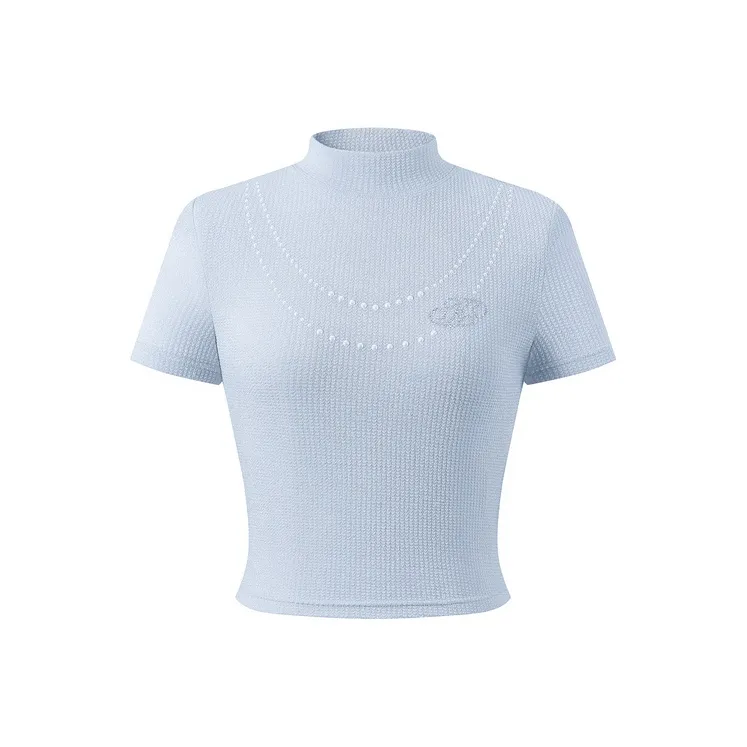 Three Quarters T Shirt Women's Blue-0