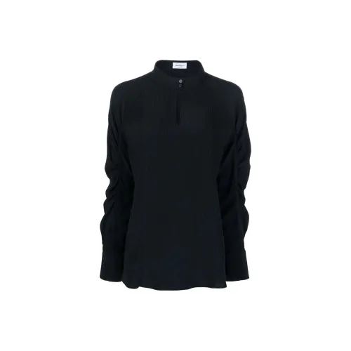 Ferragamo Keyhole neck Longsleeved Silk Blouse