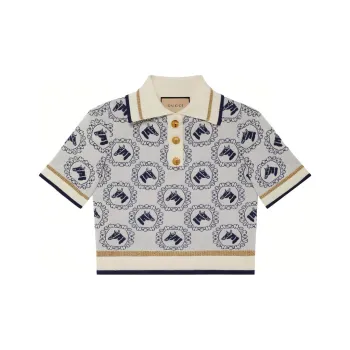 GUCCI Equestrian jacquard Polo Top