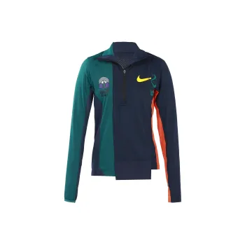 Nike X Sacai Women's Half Zip Running Jacket Obsidian/Deep Royal Blue