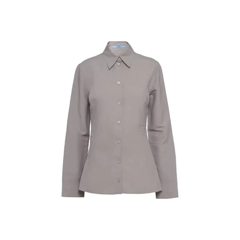 PRADA SS23 Shirt Women's Gray White Steel-0