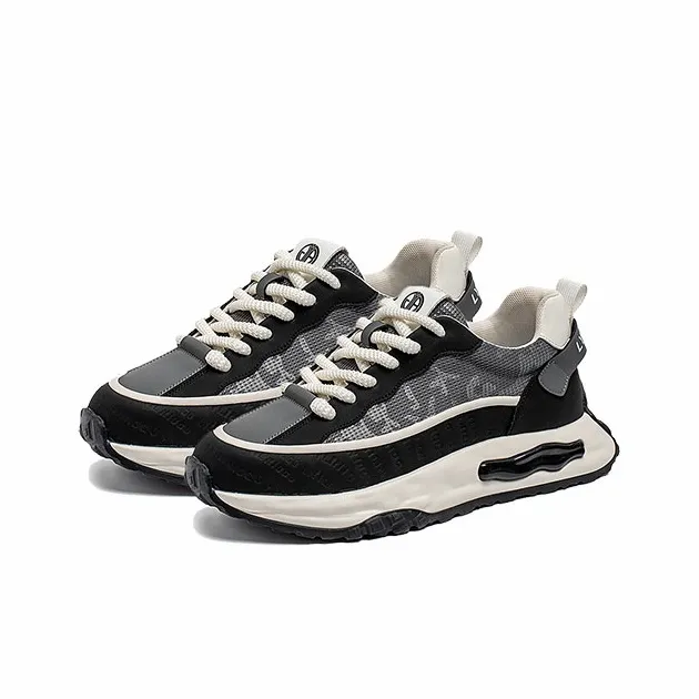 Yi Jiabao Anti Slip Wear Resistant Low Top Chunky Sneakers Men's-2