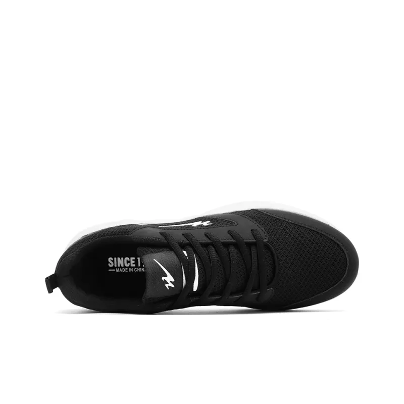 Binary Cushioning, Lightweight, Breathable Low Top Running Shoes Men's Black White-3