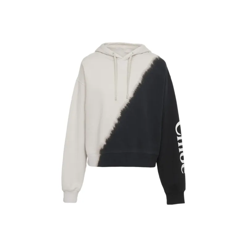 Chloé Logo Printed Drawstring Hoodie-0