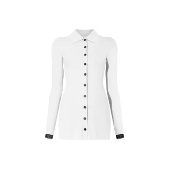 PROENZA SCHOULER White Label Ribbed-knit Slim-fit Cardigan