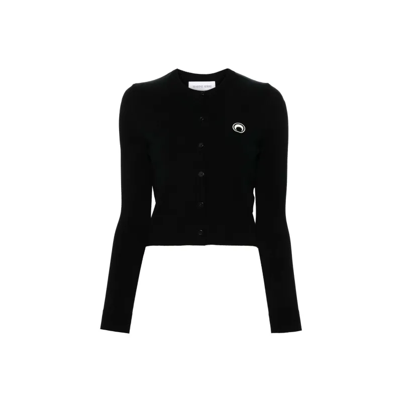 Marine Serre Core Button Up Knitted Cardigan-0