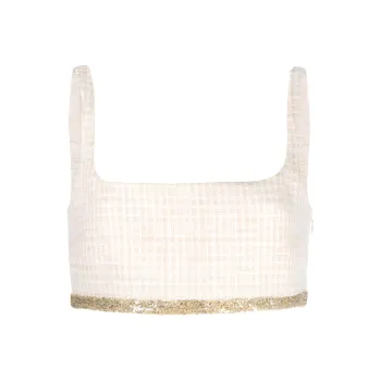 MIU MIU Strapless Top Women's Beige