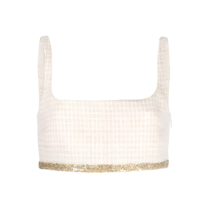 MIU MIU Strapless Top Women's Beige-0