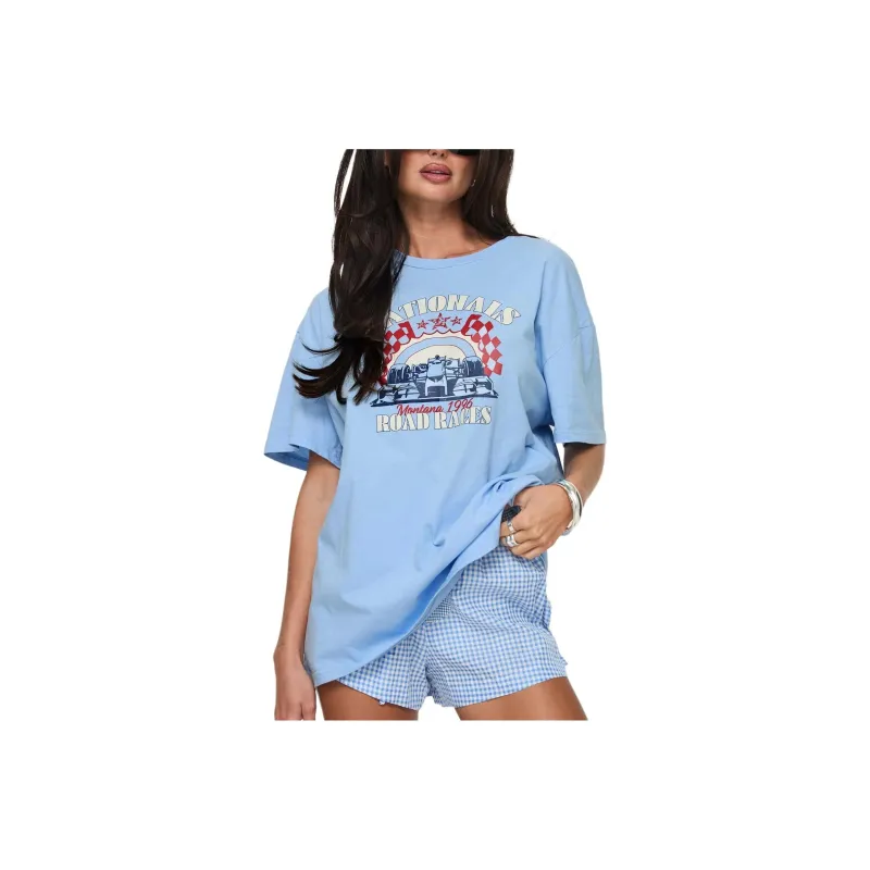 PRINCESS POLLY T-Shirt Women's BLUE/Blue-0