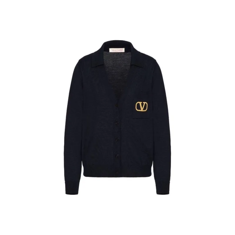 Valentino VLogo Embroidered Buttoned Cardigan-0