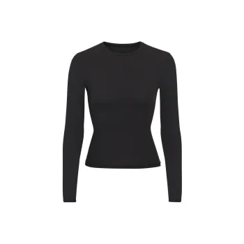 SKIMS Regular T Shirt Women's White Agate Black/ONYX