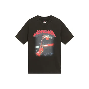 Jordan Drop Shoulder Sleeve T Shirt Women's Black Gray