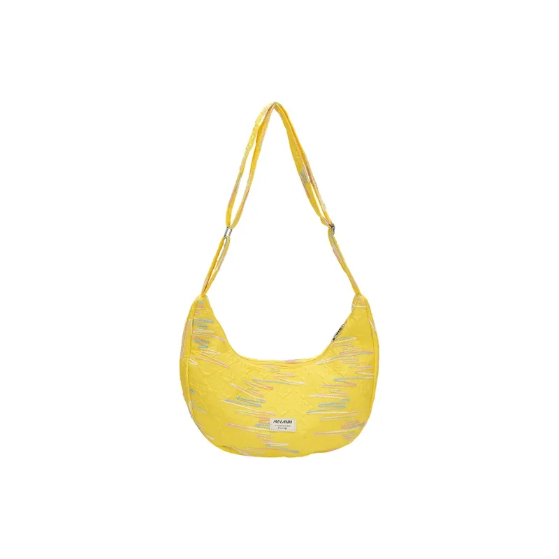 Single Warehouse Canvas Handheld Shoulder Bag Women's White/Pink/Yellow/Black-12