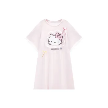 GUKOO x Hello Kitty Sanrio Series Nightgown Women's Ballet Pink