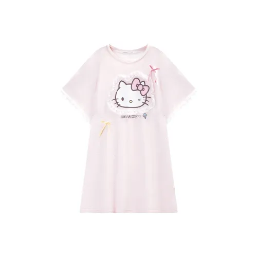 GUKOO x Hello Kitty Sanrio Series Nightgown Women's Ballet Pink