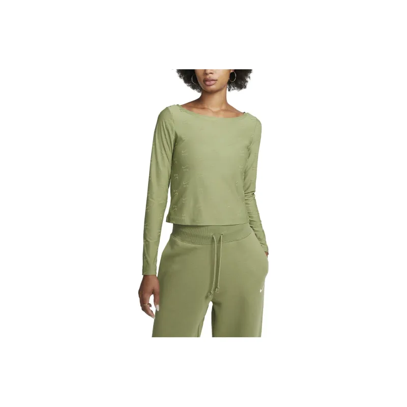 Nike T-Shirts Women's Olive Green-0