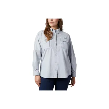 Columbia Women's’s PFG Bahama™ Long Sleeve Shirt Shirt Women's Rolled Cloud Gray