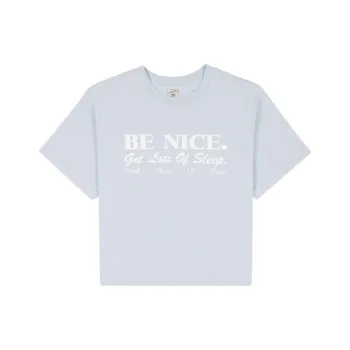 SPORTY & RICH Be Nice Cropped Cotton T shirt