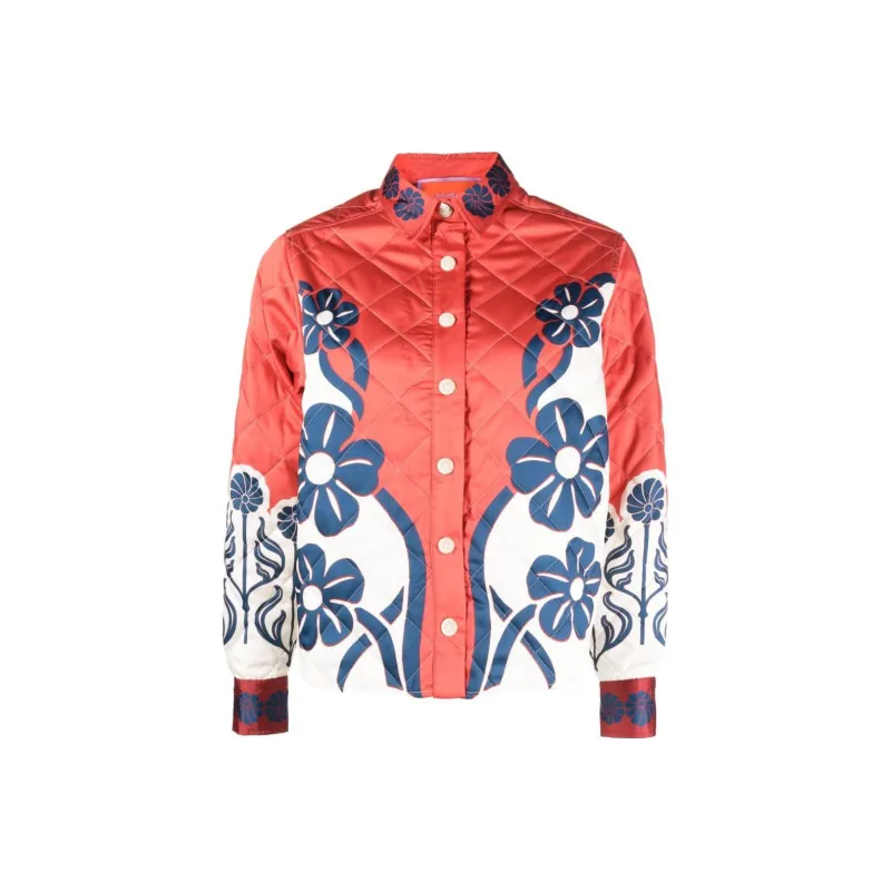 La DOUBLEJ. Edie Floral print Quilted Jacket-0
