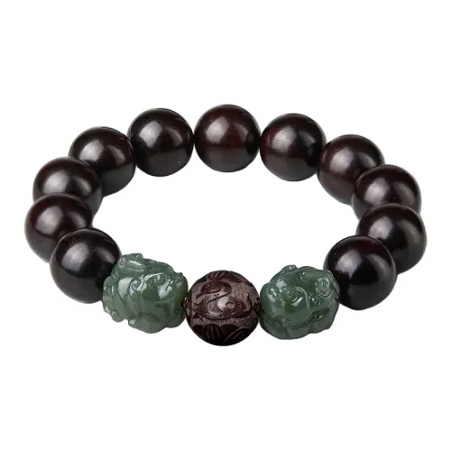 SGE Small Leaf Red Sandalwood Bracelets Men's