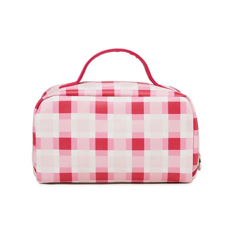 Farmacy PU Makeup Bag Large Size Women's Pink/Black/White-1