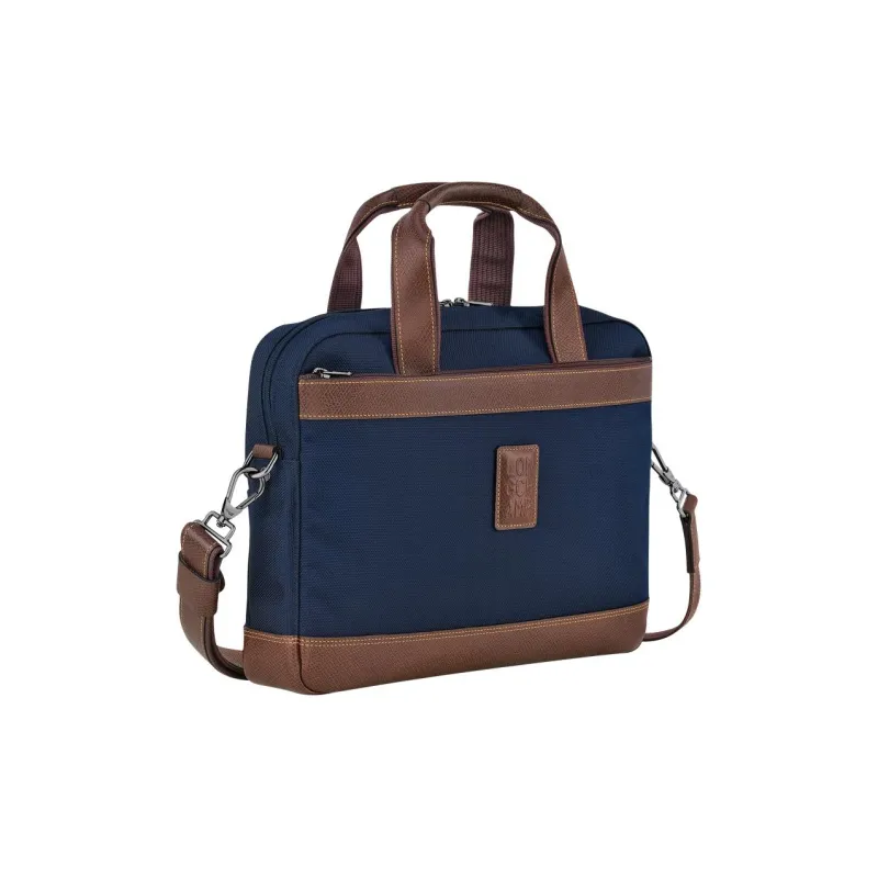 LONGCHAMP Boxford Polyester Canvas Briefcase Small Size Men's Blue-1