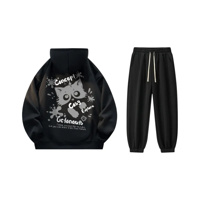 Small Columns Under The Sea Sweatshirt Set Unisex-6