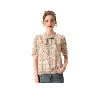 FENHONGMALI Shirt Women's Apricot
