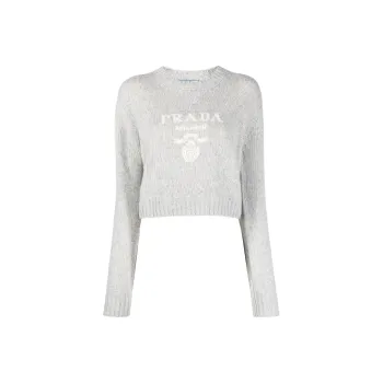 PRADA Logo intarsia Cashmere Jumper