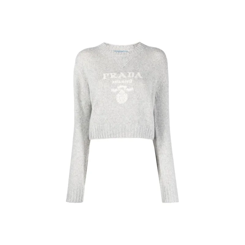PRADA Logo intarsia Cashmere Jumper-0
