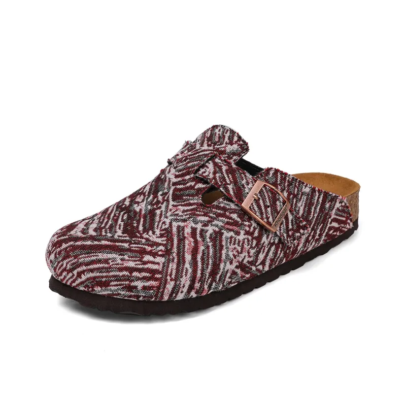 Khadgar Cork Sole Quiet Abrasion Resistant Slip Resistant Closed Toe Slippers Unisex-11