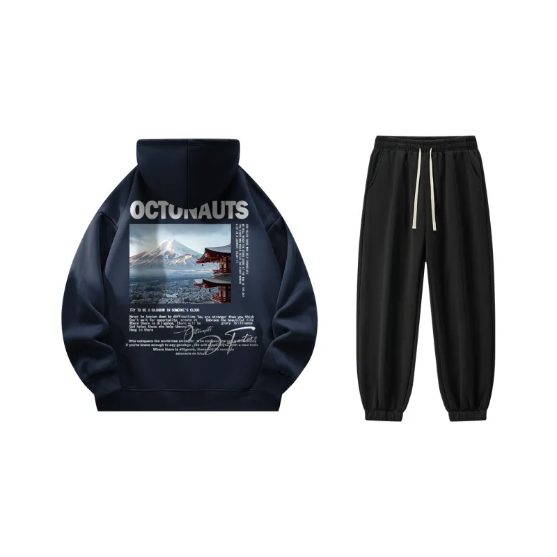 Small Columns Under The Sea Sweatshirt Set Unisex-2