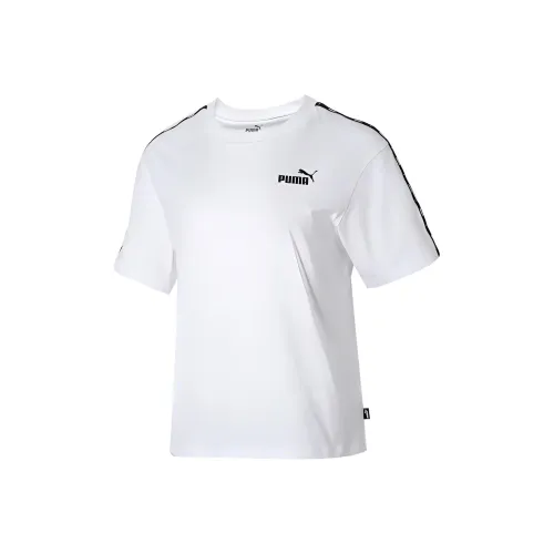 PUMA SS24 Drop Shoulder Sleeve T Shirt Women's White