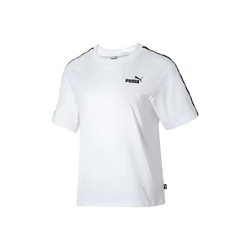 PUMA SS24 Drop Shoulder Sleeve T Shirt Women's White-0