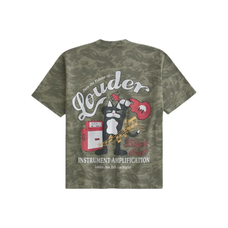 Hollister T Shirt Men's Olive Green-1