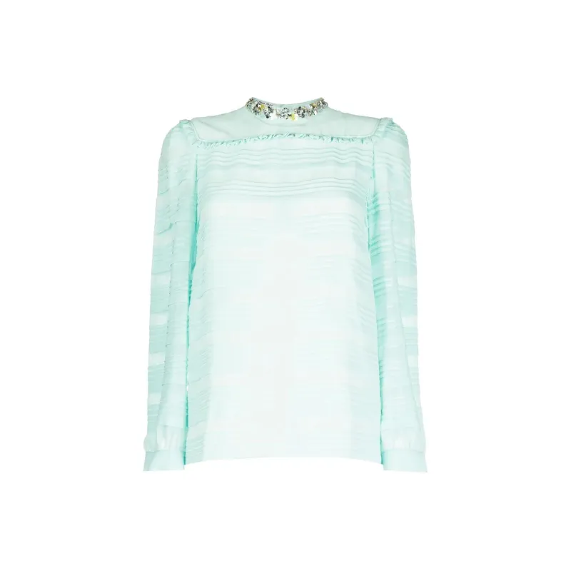 MIU MIU Ruffle detailed Silk Blouse-0