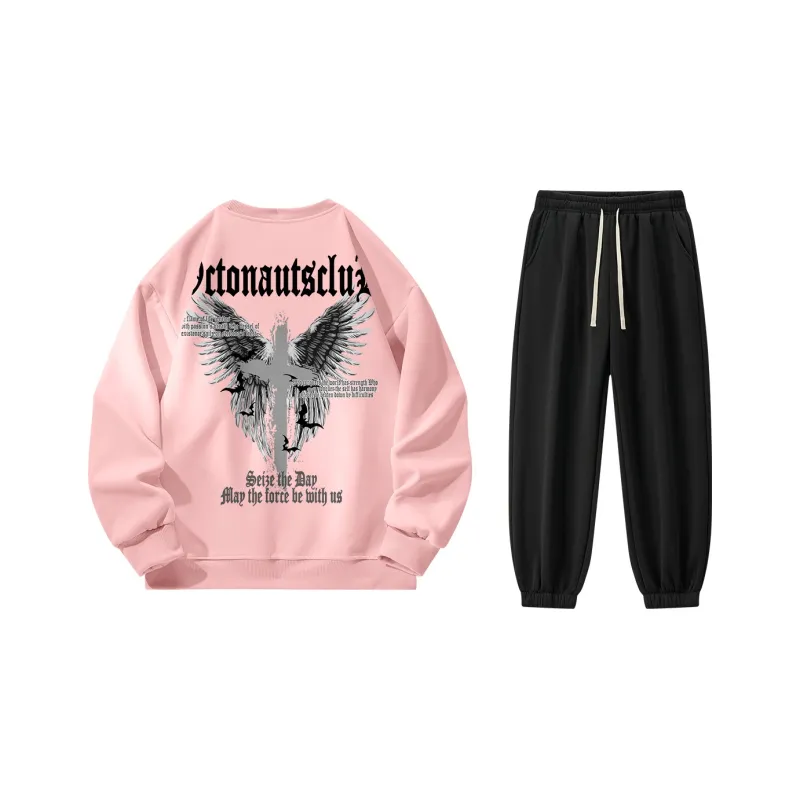 Small Columns Under The Sea Sweatshirt Set Unisex-4